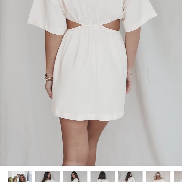 Amazing lace boutique Cream Cut-Out Dress - Picture 4 of 6